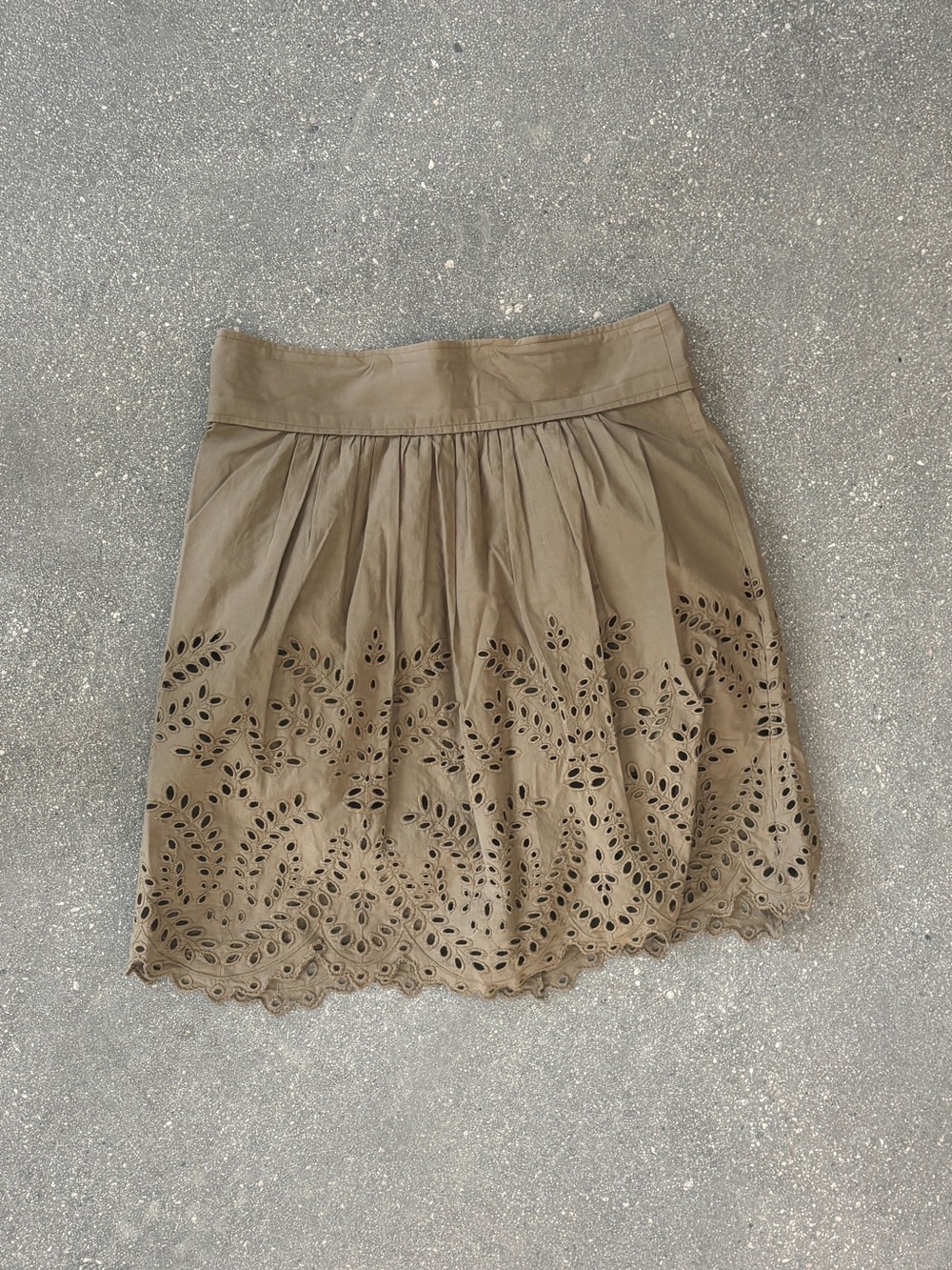 *rare*Isabel Marant Olive Eyelet A-Line Skirt